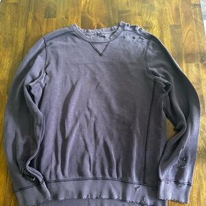 Abercrombie & Fitch Women's Distressed Purple Sweater